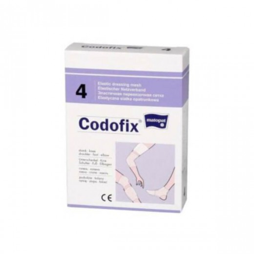 Matopat Codofix 4, elastyczna siatka opatrunkowa podudzie, kolano, niejałowa, 4-4,5 cm x 1 m, 1 sztuka