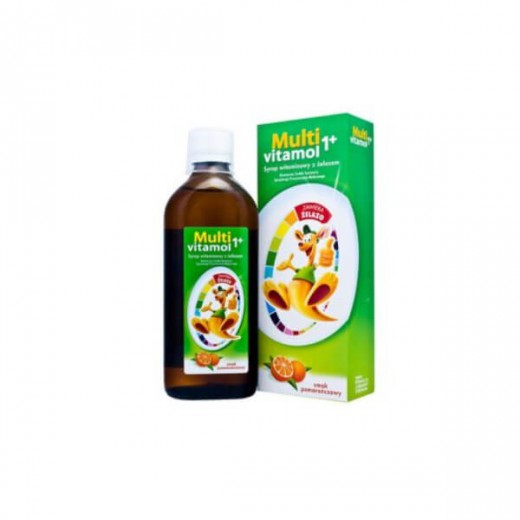 Multivitamol 1+, syrop witaminowy z żelazem, dla dzieci od 1 roku, 500 ml