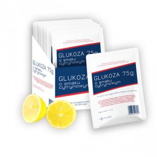 Glukoza 75g o smaku cytrynowym, 1 saszetka