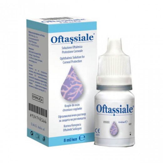 Oftassiale, krople do oczu chroniące rogówkę, 8 ml