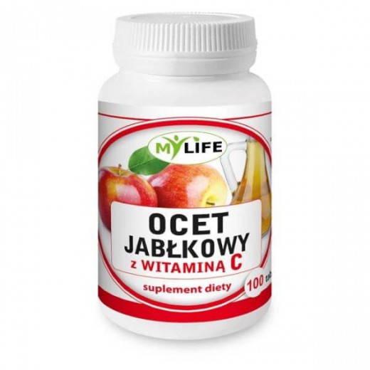 Ocet jabłkowy z witaminą C, 100 tabletek