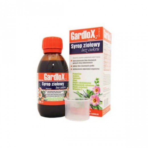Gardlox, syrop ziołowy bez cukru, 120 ml