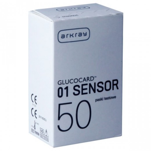 Glucocard 01 Sensor, paski testowe do glukometru, 50 sztuk
