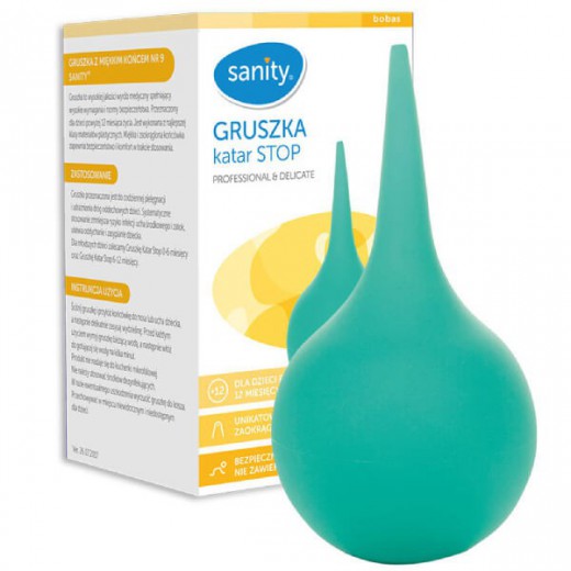 Sanity Katar Stop, gruszka dla dzieci powyżej 12 miesiąca, nr 9, z miękkim końcem