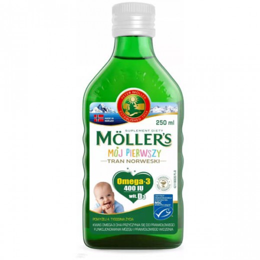 Moller's Mój Pierwszy Tran Norweski, powyżej 4 tygodnia, 250 ml