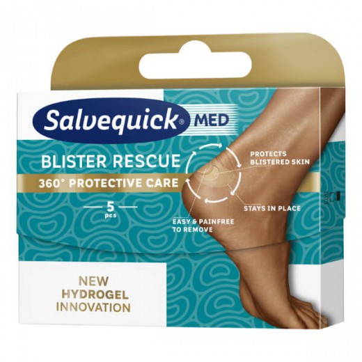 Plastry Salvequick Blister Rescue, na pęcherze na piętach, 5 sztuk