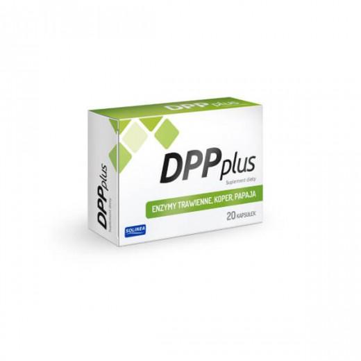 DPP Plus, enzymy trawienne, koper, papaja, 20 kapsułek