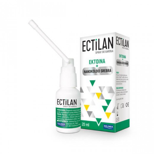 Ectilan, spray do gardła z ektoiną, smak owocowy, 20 ml