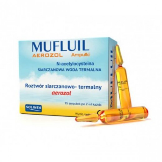 Mufluil, roztwór siarczanowo-termalny x 15 ampułek