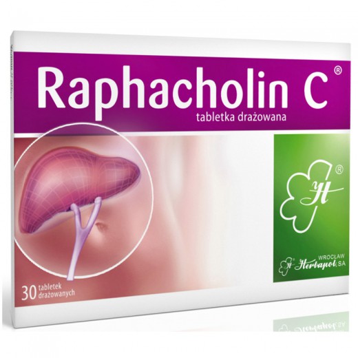Raphacholin C, tabletki drażowane, 30 szt.