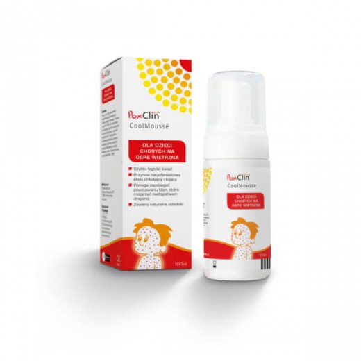 PoxClin CoolMousse, pianka dla dzieci z ospą wietrzną, 100 ml
