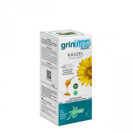 Aboca GrinTuss Adult, kaszel suchy i mokry, syrop dla dzieci powyżej 12 roku i dorosłych, 128 g