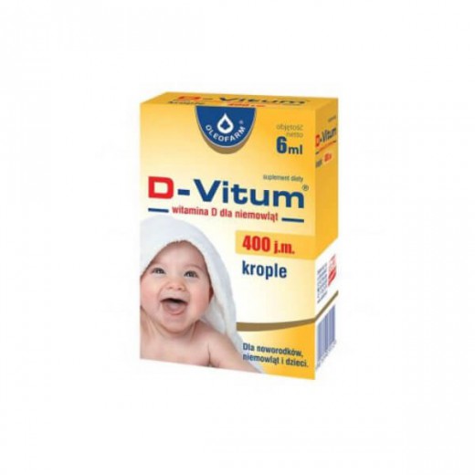 D-Vitum 400 witamina D dla dzieci, krople doustne 6ml
