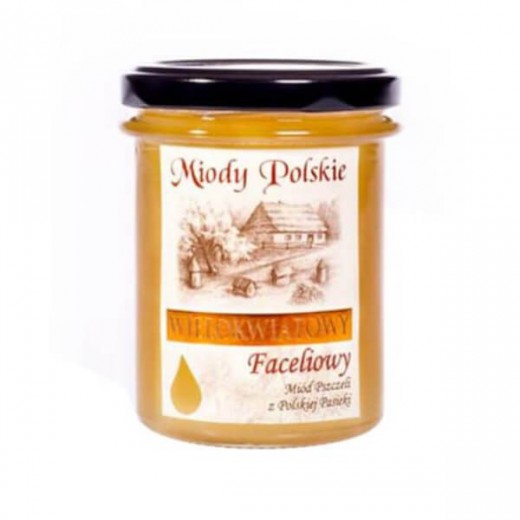 Miód wielokwiatowy faceliowy, Miody Polskie, 250 g