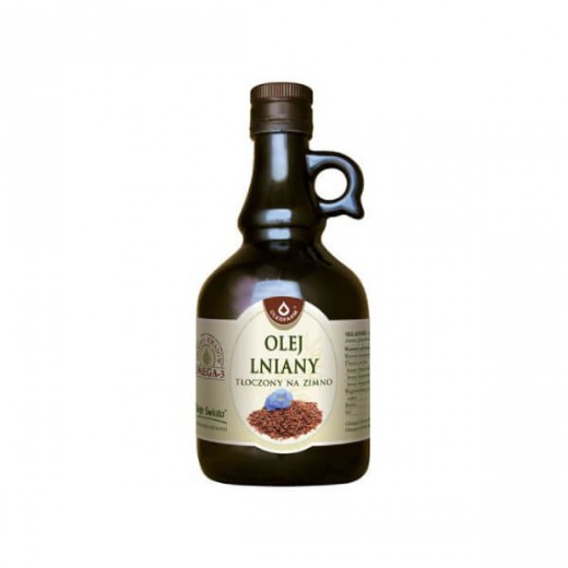 Oleje Świata, Olej lniany tłoczony na zimno 500ml