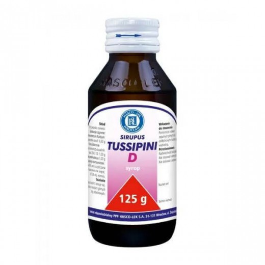 Tussipini D (6,60 g + 1 g + 1 g)/ 100 g, syrop, 125 g