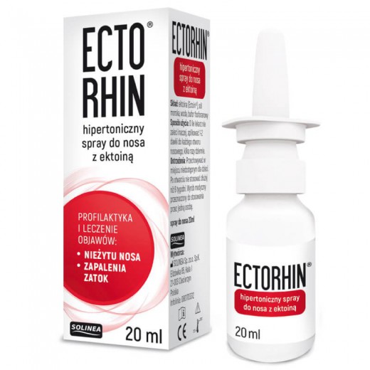 Ectorhin, hipertoniczny spray do nosa z ektoiną, 20 ml