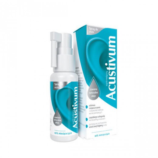 Acustivum, spray do higieny uszu, dla dzieci od 6 miesiąca i dorosłych, 20 ml