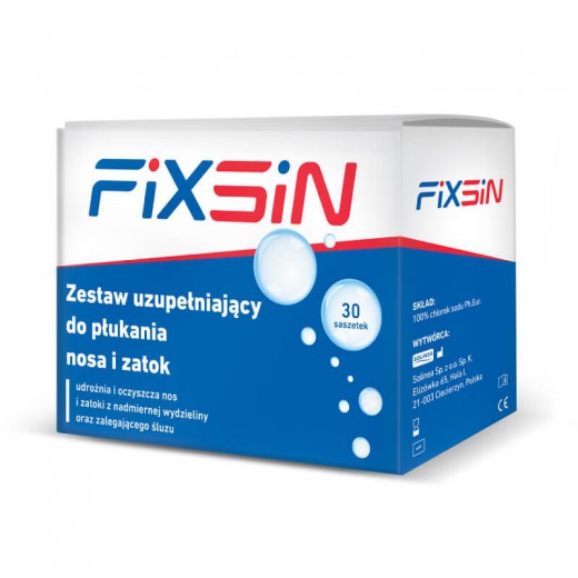 FIXIN 30 sasz - Zestaw uzupełniający do płukania zatok | Apteka Medkon