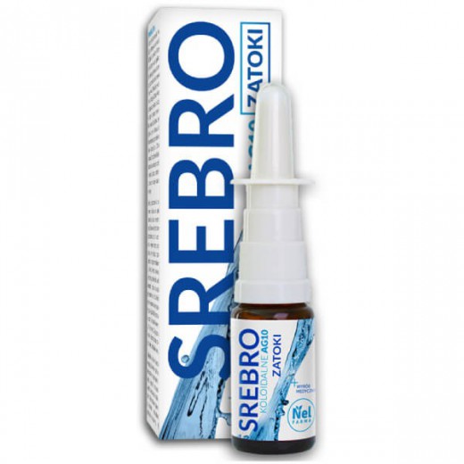 Srebro koloidalne AG10 Zatoki, spray, 15 ml