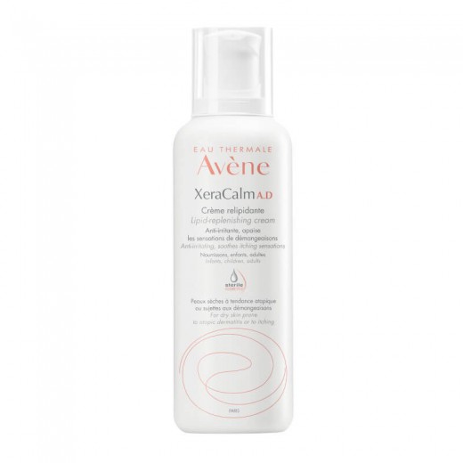 Avene XeraCalm A.D, krem uzupełniający lipidy do twarzy i ciała, skóra bardzo sucha, atopowa i swędząca, 400 ml