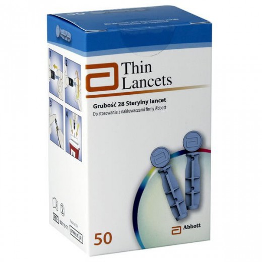 Thin, lancety jednorazowe, 50 szt.