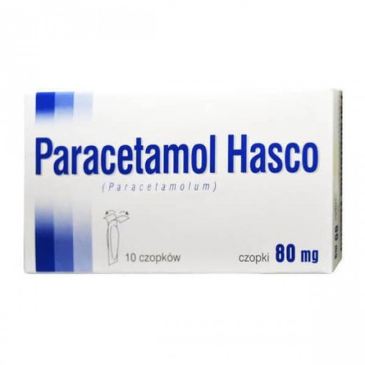 Paracetamol Hasco 80 mg, czopki doodbytnicze, 10 sztuk