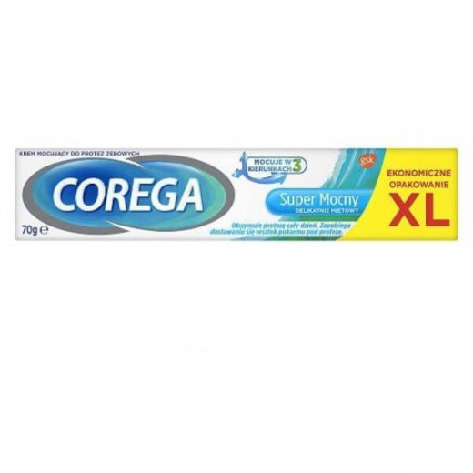 Corega Super Mocny krem mocujący do protez, delikatnie miętowy, 70 g