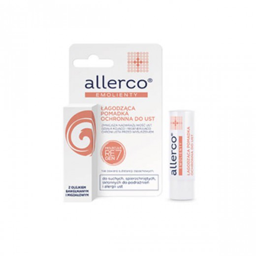 Allerco, Łagodząca Pomadka ochrona do ust, 4.9g