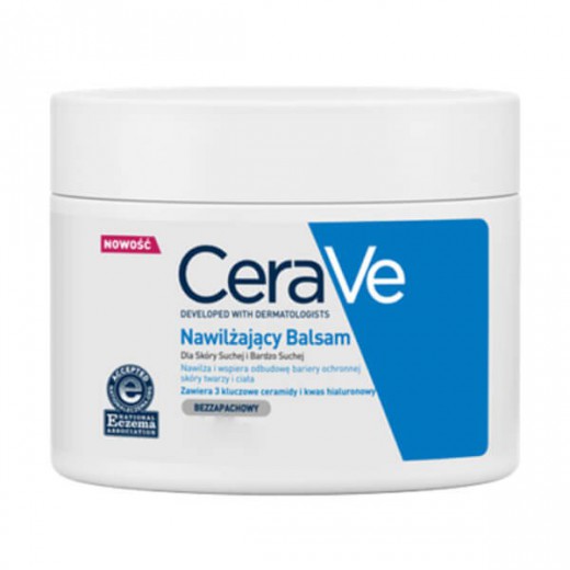 CeraVe, balsam nawilżający do twarzy i ciała z ceramidami, skóra sucha i bardzo sucha, 454 g