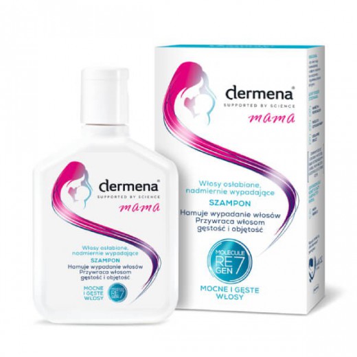 Dermena Mama, wzmacniający szampon do włosów osłabionych, nadmiernie wypadających, 200 ml