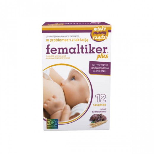 Femaltiker Plus, smak czekoladowy, 12 saszetek