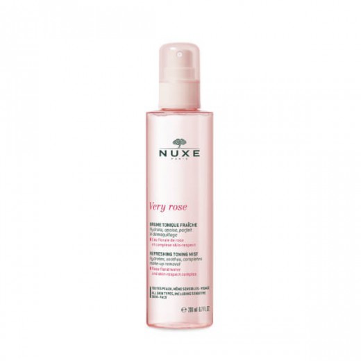 Nuxe Very Rose, tonizująca mgiełka do twarzy, 200 ml