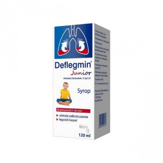 Deflegmin Junior 15 mg/ 5 ml, syrop, 120 ml