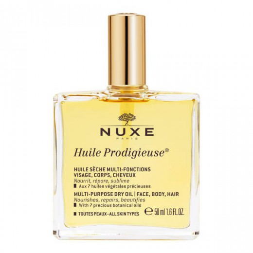 Nuxe Huile Prodigieuse, suchy olejek do pielęgnacji ciała, twarzy i włosów, 50 ml