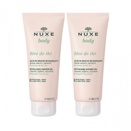Nuxe Body Reve de Thé, Rewitalizujący żel pod prycznic 2x200ml