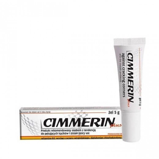Cimmerin Plus, żel do ust na pękające kąciki i zmiany skóry, 5 g