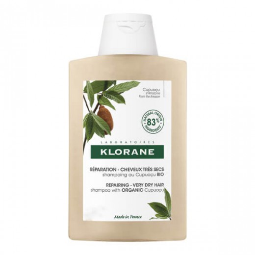 Klorane, szampon z organicznym masłem Cupuacu, do włosów bardzo suchych i zniszczonych, 200 ml
