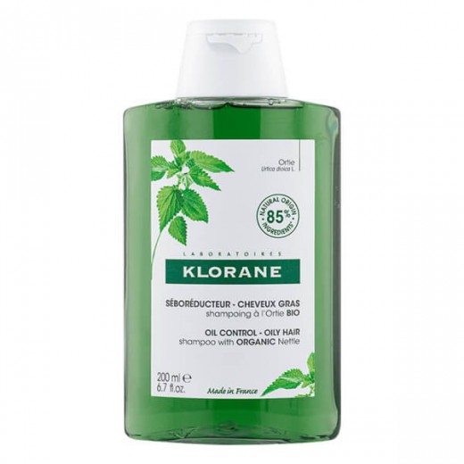 Klorane, szampon na bazie wyciągu z pokrzywy, do włosów przetłuszczających się, 200 ml