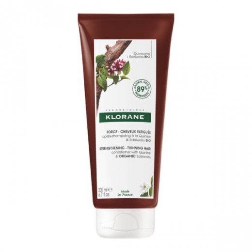 Klorane, odżywka z chininą i organiczną szarotką, włosy wypadające, 200 ml