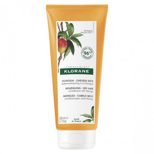 Klorane, balsam na bazie masła mangowego, do włosów suchych, 200 ml