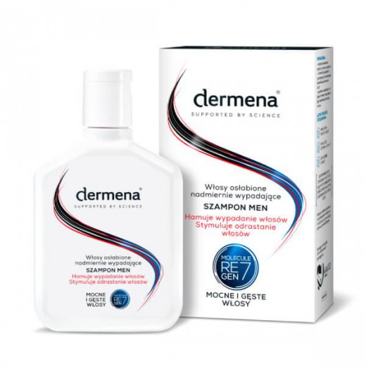 Dermena Men Szampon hamujący wypadanie włosów dla mężczyzn, 2 x 200ml