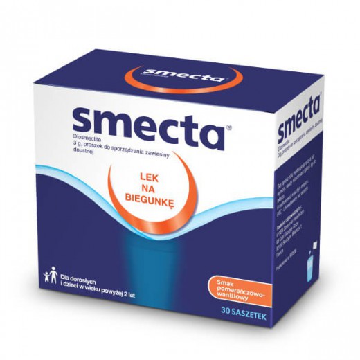 Smecta 3 g, smak pomarańczowo-waniliowy, 30 saszetek