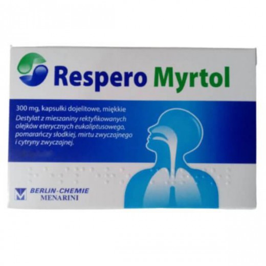 Respero Myrtol kapsułki dojelitowe miękkie, 300mg, 50 kapsułek
