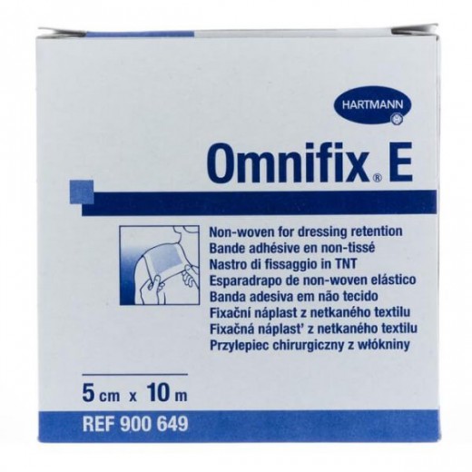 Omnifix E, przylepiec do mocowania opatrunków, 5 cm x 10 m, 1 sztuka