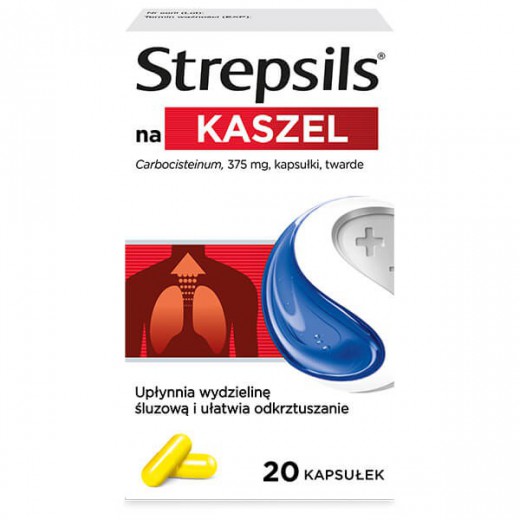 Strepsils na kaszel, 20 kapsułek