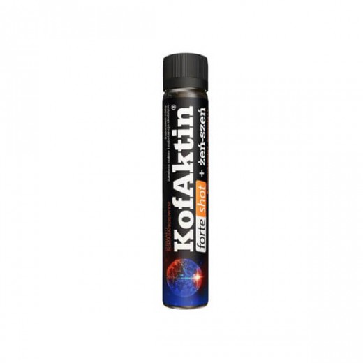 Olimp, KofAktin Forte Shot + żeń-szeń, smak pomarańczowy, 25 ml