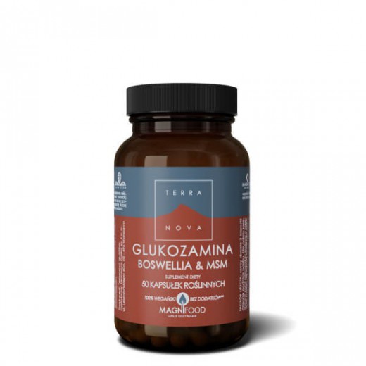 Terranova Glukozamina, Boswellia & MSM Kompleks, 50 kapsułek roślinnych