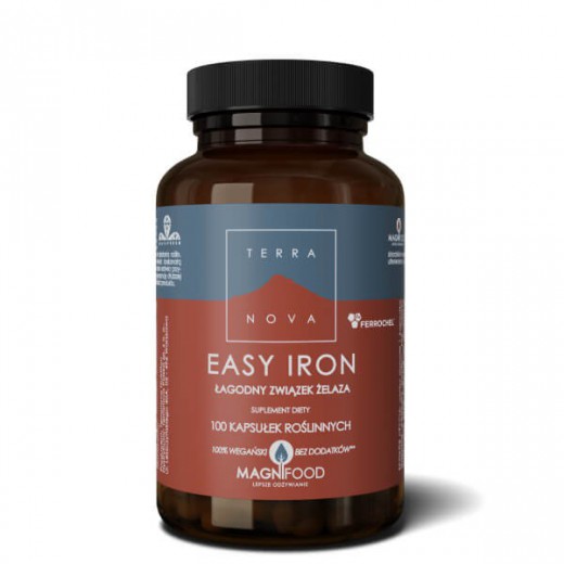 Terranova, Easy Iron 20 mg, Łagodne żelazo, 100 wege kapsułek