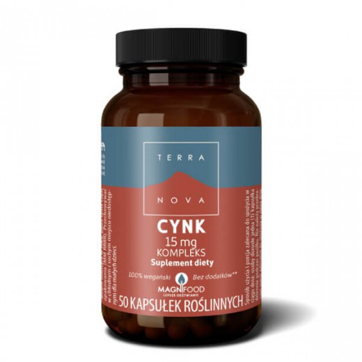 Terranova Cynk 15 mg Kompleks, 50 kapsułek roślinnych